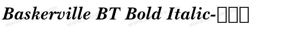 Baskerville BT Bold Italic字体转换